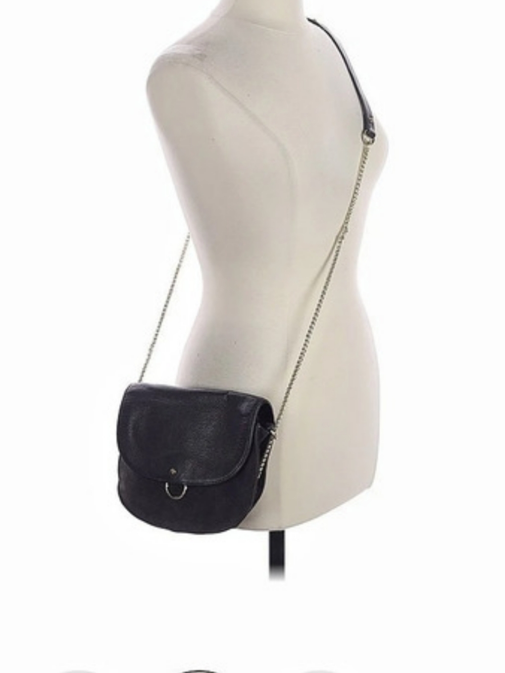 Petite Mendigote Black Leather Crossbody Bag